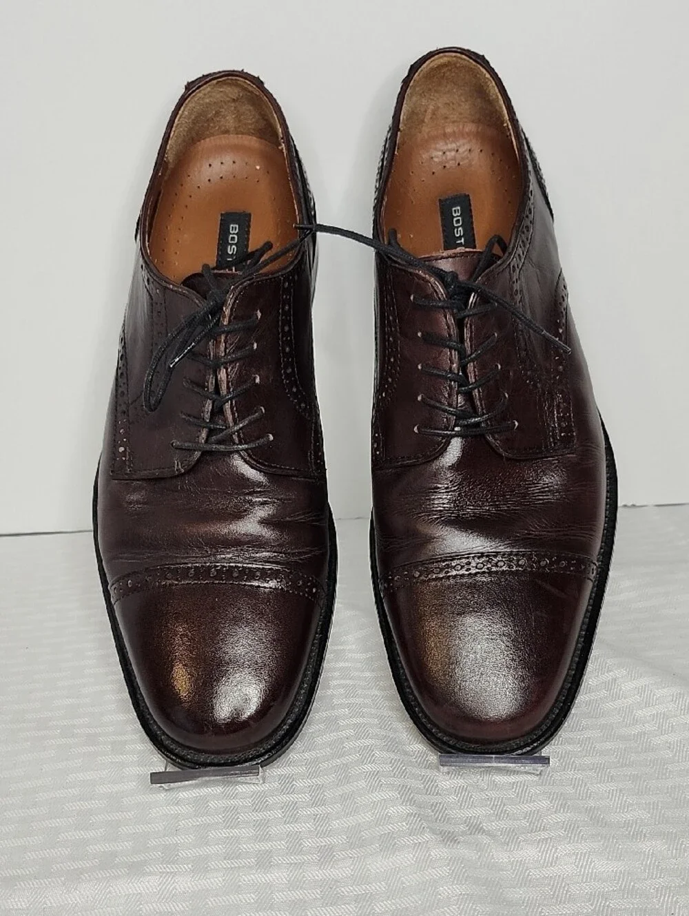 Bostonian Leather Dress Shoes Made in Italy Dk Brown